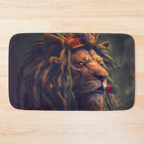 Item preview, Rastafari Lion Smoking One Love Jah Bless designed and sold by marcomonge84.