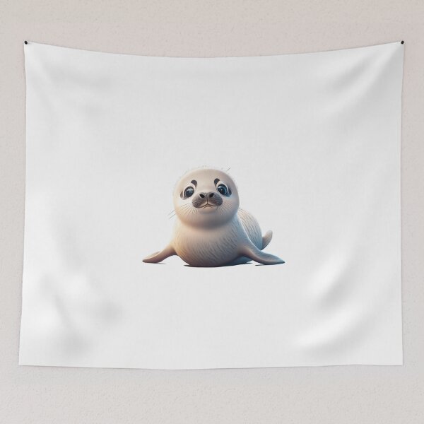 Item preview, Cachorro de foca arpa bebé en el Ártico designed and sold by Ideallity.