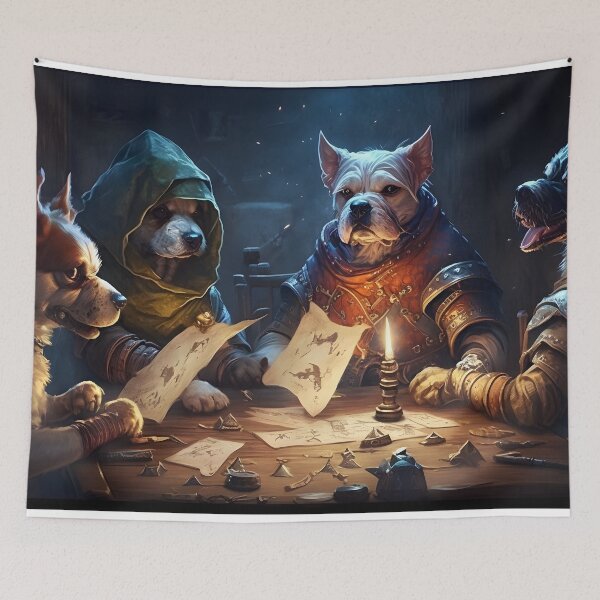 Item preview, Dogs Playing Dungeons And Dragons designed and sold by PandaCreates.