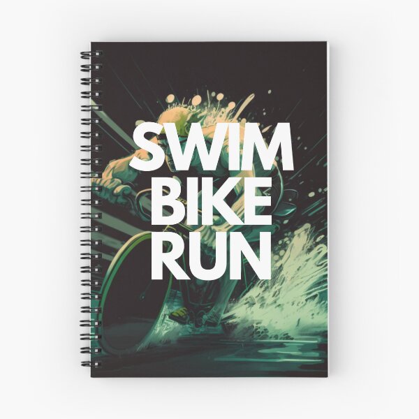 Item preview, Swim Bike Run Triathlon White on Black chaotic, Danish Pastel, Gadgetpunk, body shot, CGsociety, High contrast designed and sold by Triathlongram.