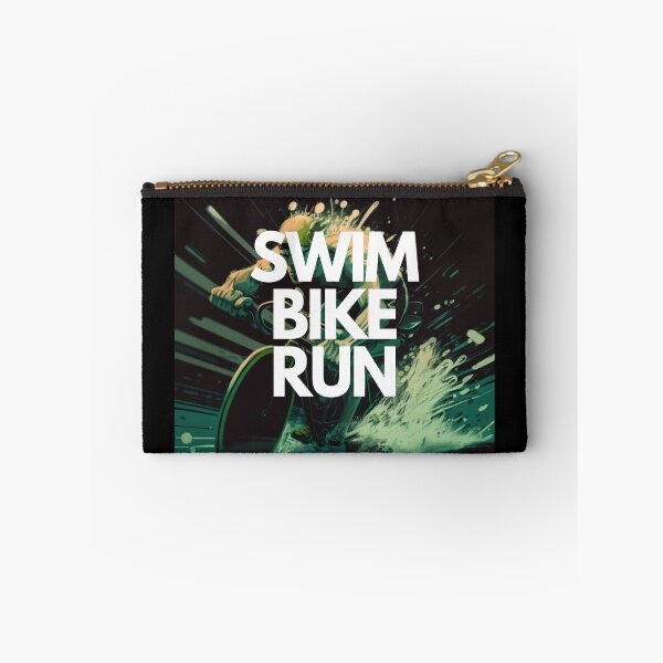 Item preview, Swim Bike Run Triathlon White on Black chaotic, Danish Pastel, Gadgetpunk, body shot, CGsociety, High contrast designed and sold by Triathlongram.