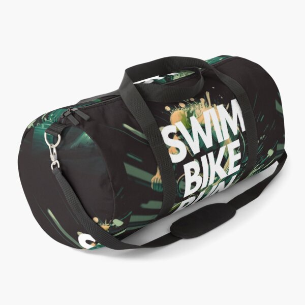 Item preview, Swim Bike Run Triathlon White on Black chaotic, Danish Pastel, Gadgetpunk, body shot, CGsociety, High contrast designed and sold by Triathlongram.