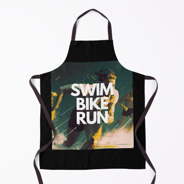 Item preview, Swim Bike Run Triathlon White on Black Danish Pastel, CGsociety, High contrast, Interactive, olive colors, McBling, film noir lighting designed and sold by Triathlongram.