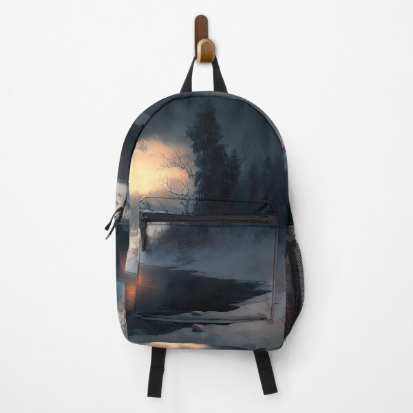 Item preview, Winter Landscape of an isolated small town at dusk time! designed and sold by UmagineArts.