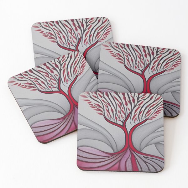 Item preview, Lone Tree in Red and Gray designed and sold by ArtistsQuest.