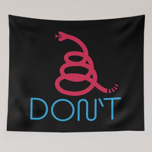 Item preview, Slick Modern 80s colors Minimal Gadsden Snake Flag designed and sold by pelagio.