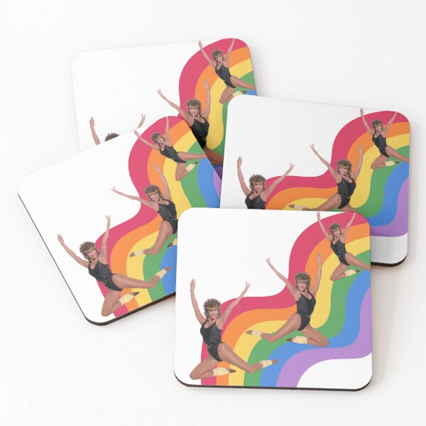 Item preview, Jane Fonda Retro Rainbow Pride  designed and sold by TeeKid.