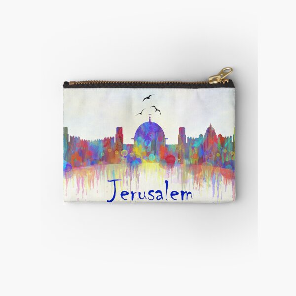 Artikelvorschau, Aquarelldruck der Skyline von Jerusalem entworfen und verkauft von maryedenoa.