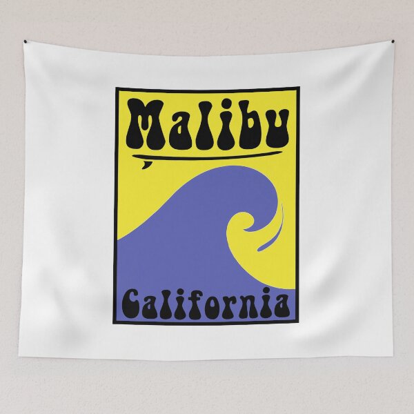 Item preview, Surfing Malibu Beach California Retro 70's Hippie Hippy designed and sold by DESTINATIONS DECAL.