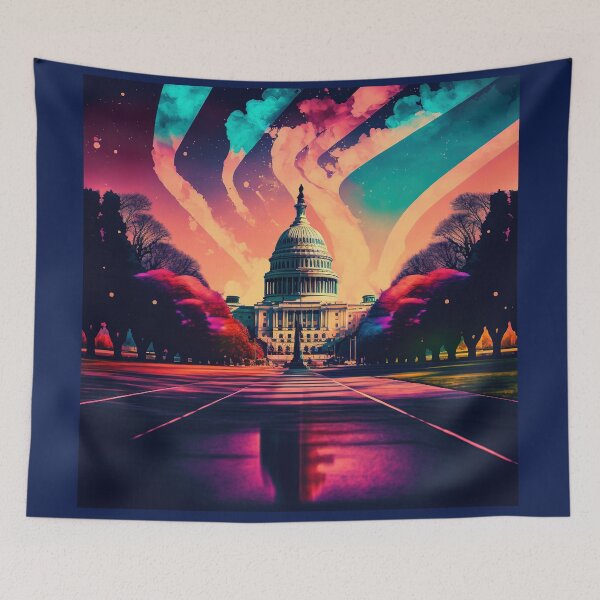 Item preview, Washington DC Capitol Psychedelic Effect designed and sold by Bleknervin.