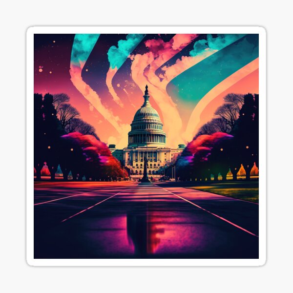 Item preview, Washington DC Capitol Psychedelic Effect designed and sold by Bleknervin.