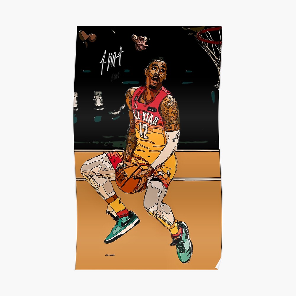 Ja Morant Grizzlies Vancouver graphic illustration Poster for Sale by  midamode