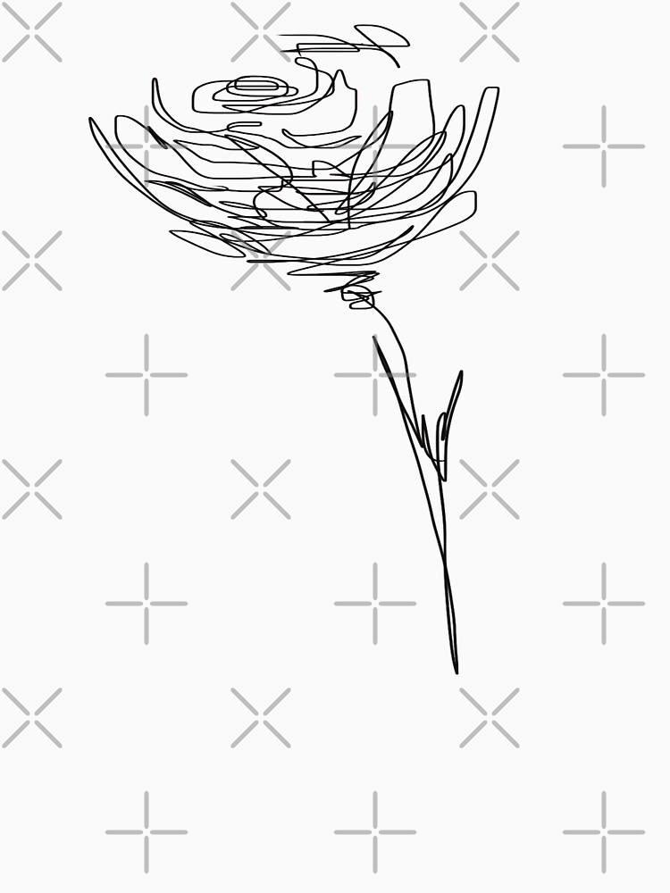 "abstract rose. drawing. line. " Tshirt by kimtangdesign Redbubble