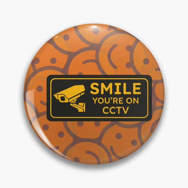 Item preview, Smile you're on CCTV black sign designed and sold by theredfoxs.