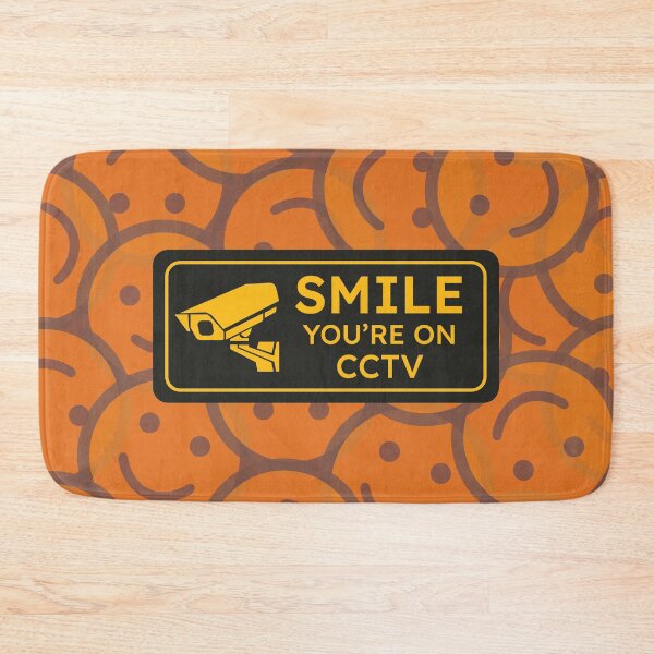 Item preview, Smile you're on CCTV black sign designed and sold by theredfoxs.