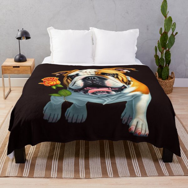 Item preview, For the love of a Bulldog with his rose! designed and sold by ArtofMac.