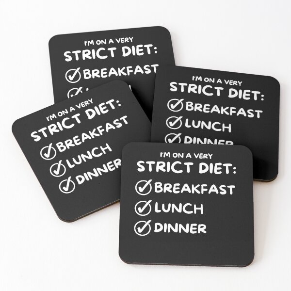 Item preview, Funny Strict Diet of Breakfast Lunch and Dinner designed and sold by SimpliText.