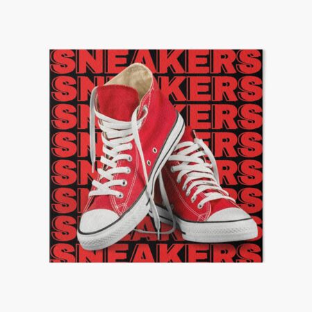 converse sneakers red Art Board Print for Sale by TjsDesignsnMore Redbubble