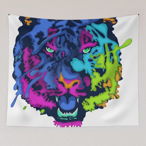 Item preview, The Combination of tiger head with Illustration colors designed and sold by QQdesigns.