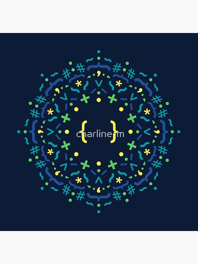 Thumbnail 2 of 2, Tote Bag, Code Mandala - CSS designed and sold by charline-m.