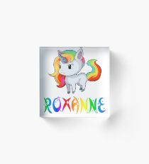 Roxanne Unicorn Acrylic Block