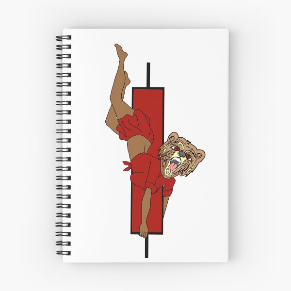 Item preview, Half Pinup Girl Half Bear Riding Bearish Candlestick In A Downtrend Bear Market designed and sold by tradeculture143.