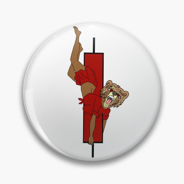 Item preview, Half Pinup Girl Half Bear Riding Bearish Candlestick In A Downtrend Bear Market designed and sold by tradeculture143.