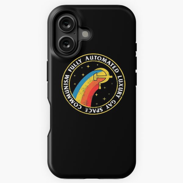 Vista previa del artículo con la obra «Comunismo espacial gay de lujo totalmente automatizado», diseñado y vendido por Yipptee Shirts.