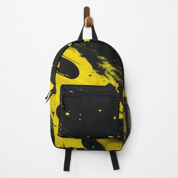 Item preview, Abstract Yellow Paint Spatter on Black designed and sold by calibrit.