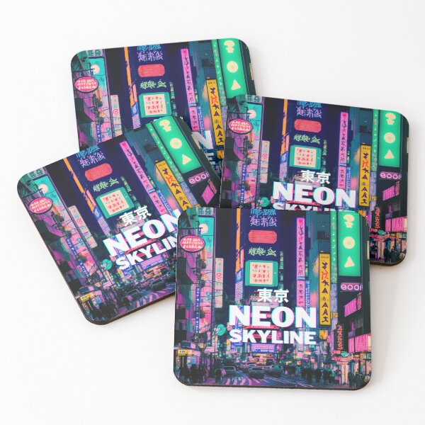Item preview, The Neon Skyline of Tokyo designed and sold by ArtfulDelights.