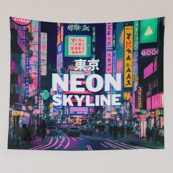 Item preview, The Neon Skyline of Tokyo designed and sold by ArtfulDelights.