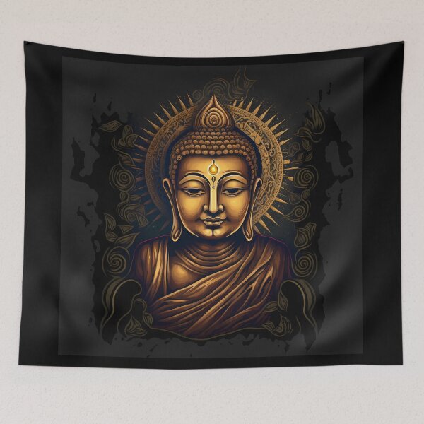 Item preview, Buddha's Illumination , buddha art, buddha image art , modern buddha art, fine art of buddha designed and sold by bharuarts.
