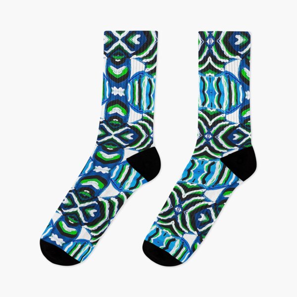 Item preview, Pattern 4, Green, Blue, Black designed and sold by Joelle Burnette.