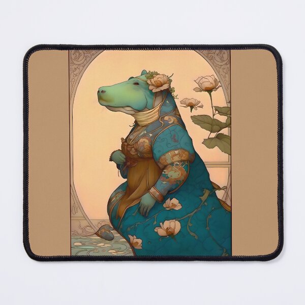 Item preview, Art Nouveau Anthropomorphic Hippo designed and sold by entwithanaxe.