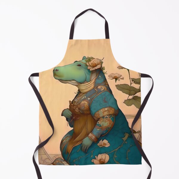 Item preview, Art Nouveau Anthropomorphic Hippo designed and sold by entwithanaxe.