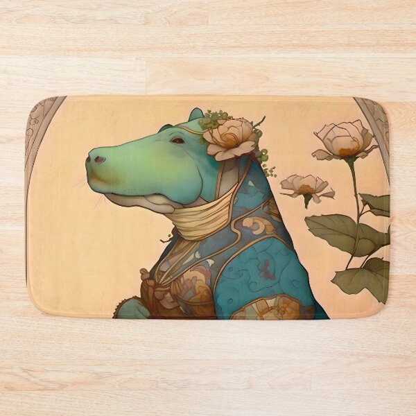 Item preview, Art Nouveau Anthropomorphic Hippo designed and sold by entwithanaxe.