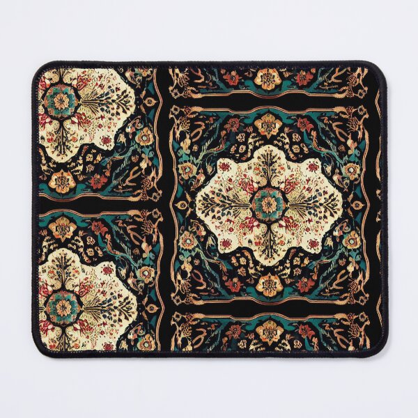 Item preview, Kashmiri Traditional Pattern design In Black Teal and Gold designed and sold by m14arts.
