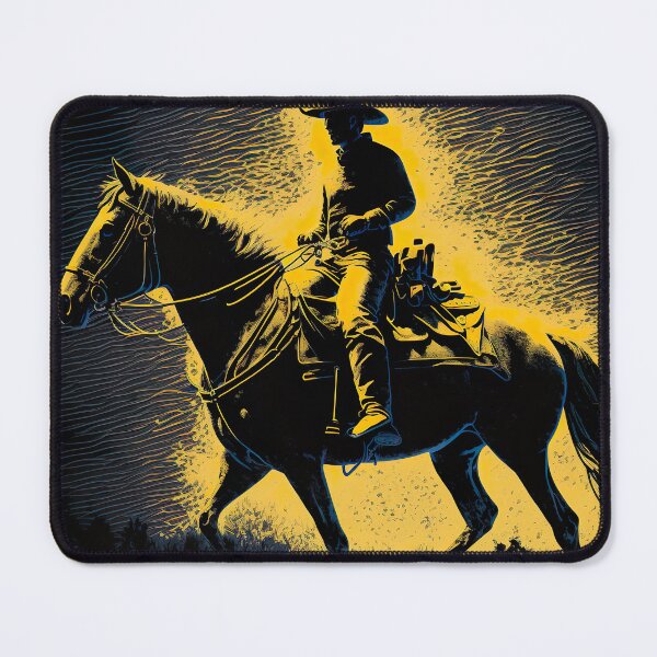 Item preview, Cowboy Riding Horse Ranch Style Art designed and sold by ArtfulAmbitions.