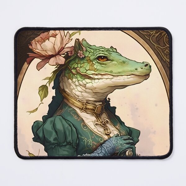 Item preview, Victorian Crocodile Lady Illustration designed and sold by entwithanaxe.