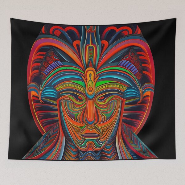 Item preview, New World Gods (1) - Mesoamerican Inspired Psychedelic Art designed and sold by TheThirdEye.