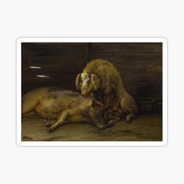 Item preview, Two Pigs in a Sty (Paulus Potter) designed and sold by ArtHistorical.