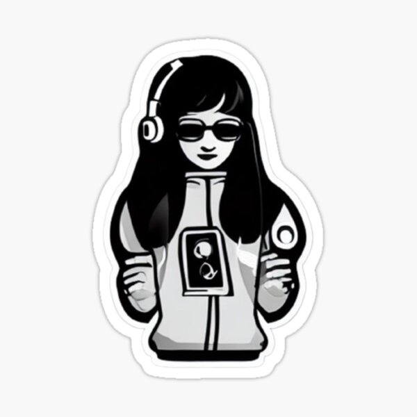 NEON HEADPHONES  Sticker for Sale by WOOGSTOWN