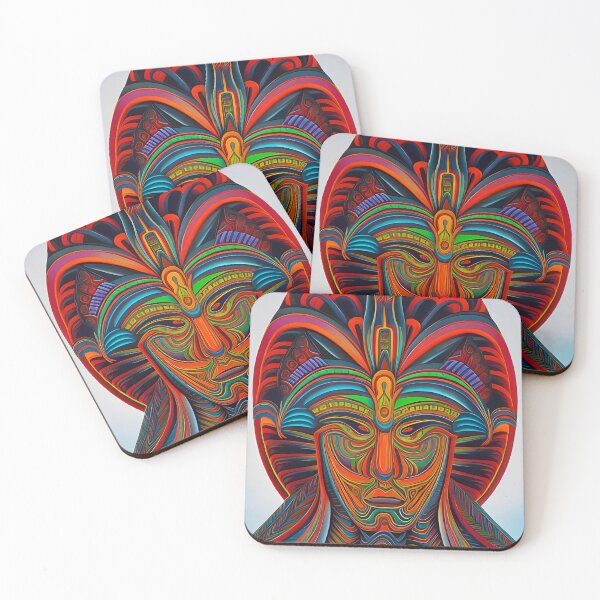 Item preview, New World Gods (1) - Mesoamerican Inspired Psychedelic Art designed and sold by TheThirdEye.