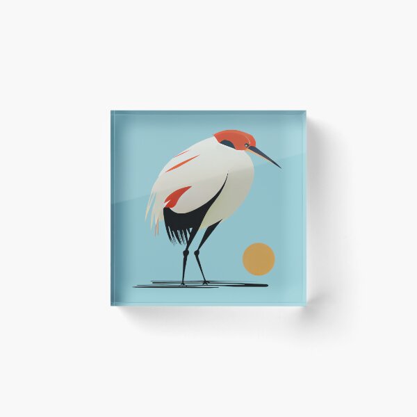 Item preview, Heron Bird with Sun Geometric artwork designed and sold by KOTOdesign.
