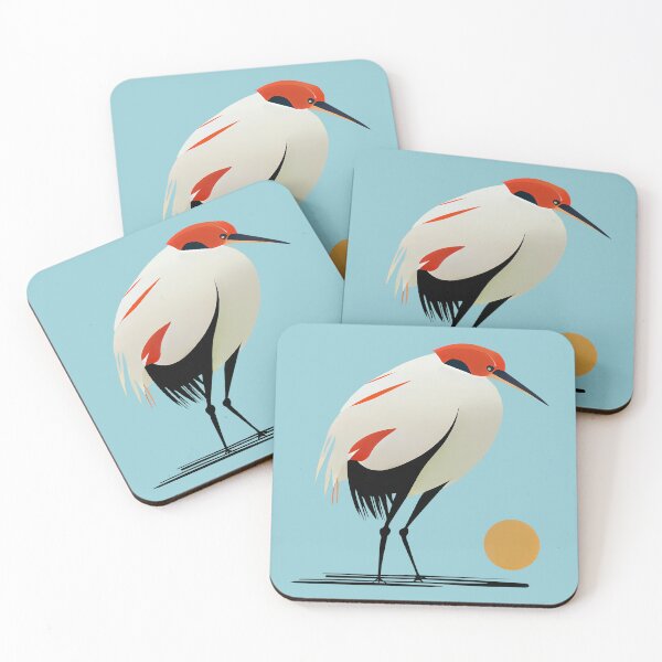 Item preview, Heron Bird with Sun Geometric artwork designed and sold by KOTOdesign.