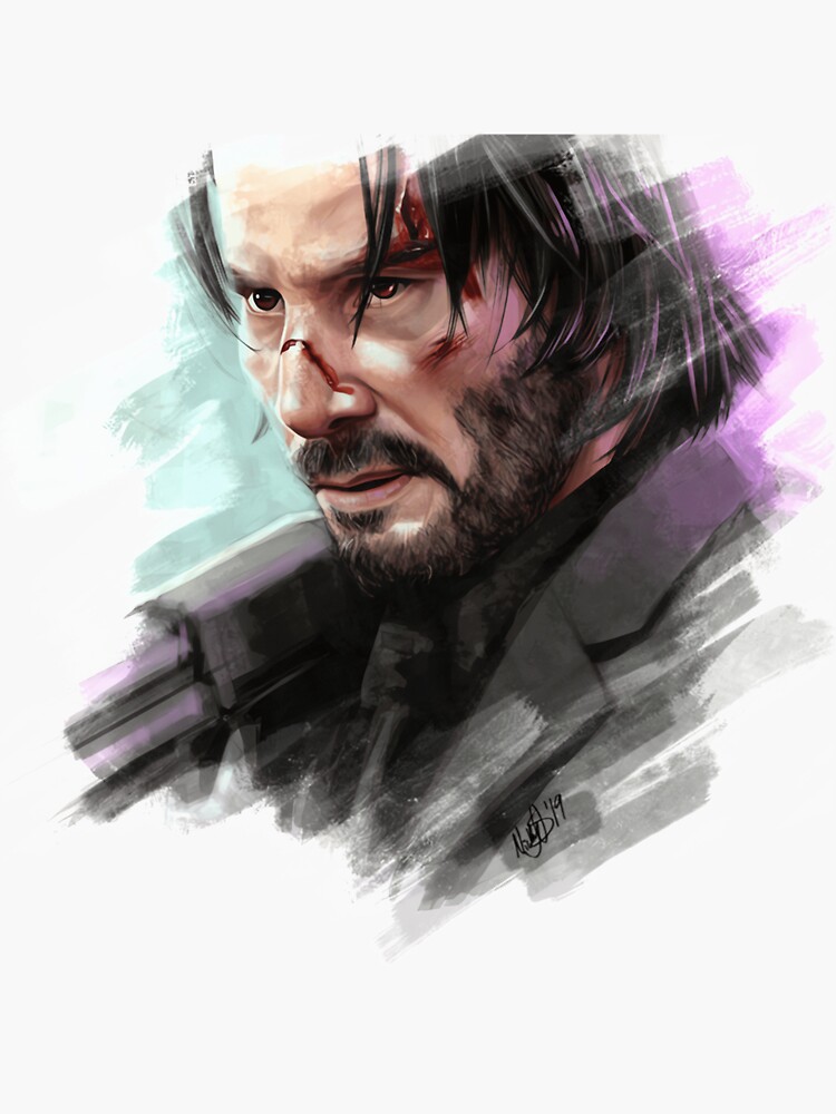 Keanu Reeves Mr John Wick Fanart Designer by pahlmubashw Laptop