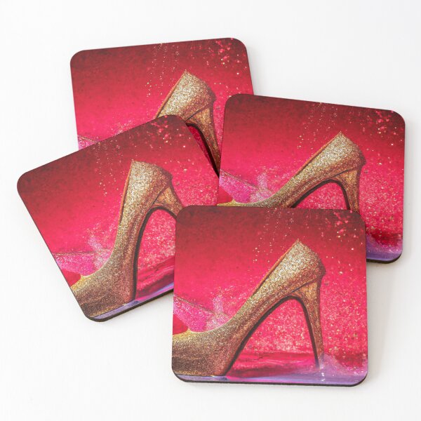Artikelvorschau, Goldglitzernder High Heel entworfen und verkauft von beyondexistence.