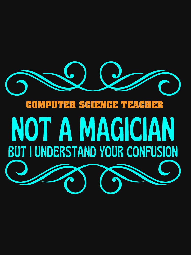 Thumbnail 5 of 5, Pullover Hoodie, Computer Science Teacher Not Magican designed and sold by avientalwied.