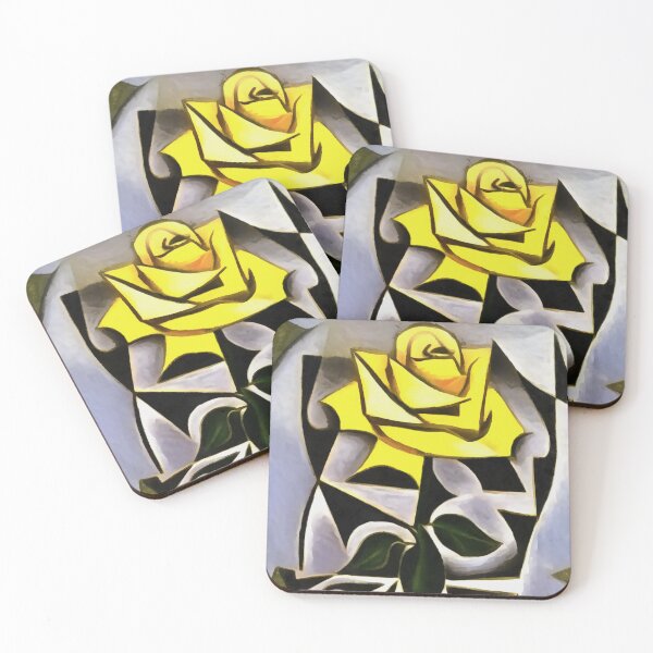 Item preview, Bizarre Geometric Yellow Rose Art designed and sold by taiche.