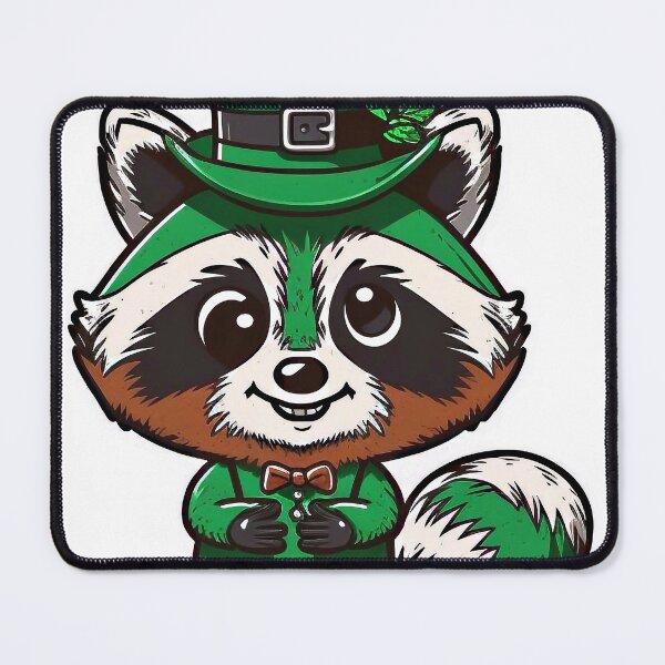 Item preview, Crazy raccoon with hat to St. Patrick designed and sold by knuppify.